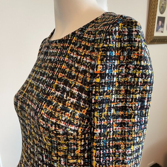 Joseph Ribkoff Modelo 164708X Scoop Nk 3/4 Slv Side Zip Abstract Print Dress 2 - Picture 8 of 15